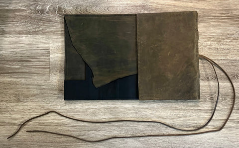 Leather Shear Roll with Detachable Side Pocket by The Foundry Salon