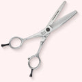 Aura 6030 Lefty Japanese handmade hair shear – open front view