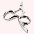 Chris Jones Signature 5.75 Japanese handmade hair shear – three-quarter view of handles
