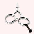 Eclipse 5.0 Japanese handmade hair shear – three-quarter view of handles
