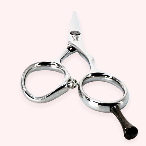 Eclipse 5.0 Japanese handmade hair shear – three-quarter view of handles