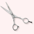 Eclipse 5.5 Japanese handmade hair shear – open, front view