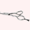 Eclipse 5.5 Japanese handmade hair shear – low-angle view of handles