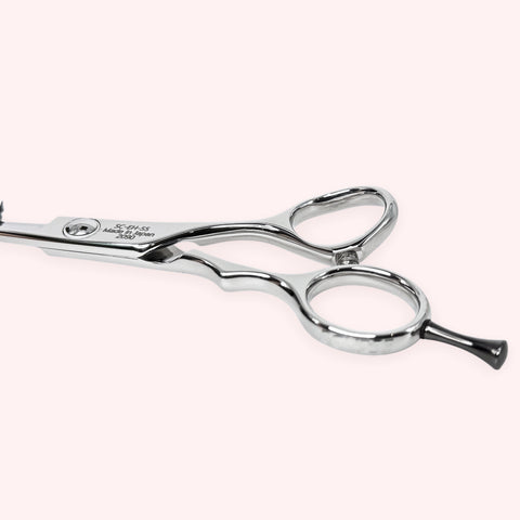 Eclipse 5.5 Japanese handmade hair shear – low-angle view of handles