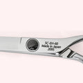 Eclipse 6" Japanese handmade hair shear – close-up of back engraving