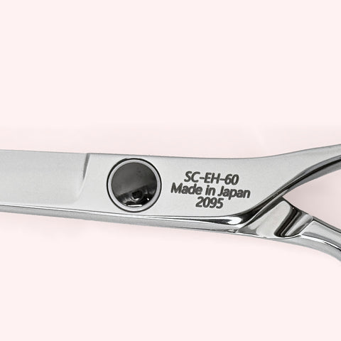 Eclipse 6" Japanese handmade hair shear – close-up of back engraving