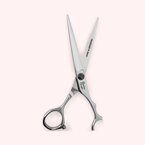 Eclipse 6" Japanese handmade hair shear – open close-up