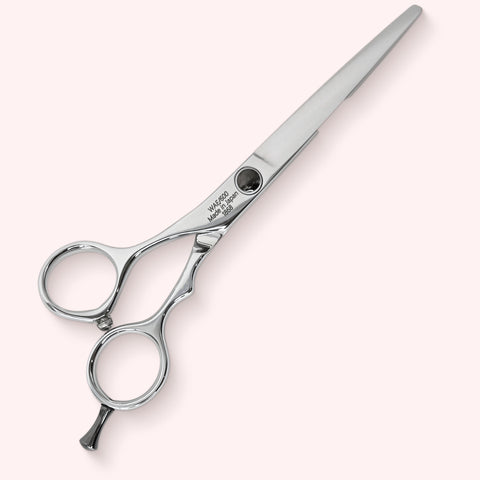 Eclipse 6" lefty Japanese handmade hair shear – closed back, second angle