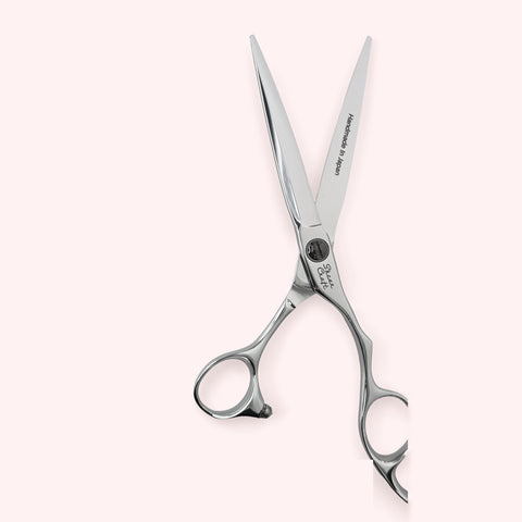 Genesis 6.25" Japanese handmade hair shear – open close-up