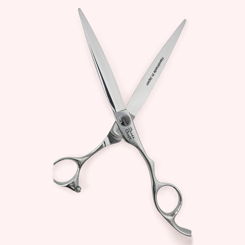Genesis 6.75" Japanese handmade hair shear – open close-up
