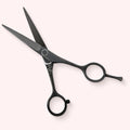 Kuro 5.5 Japanese handmade hair shear – open, front view