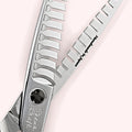 Lacerta SC-6013 Japanese handmade hair shear – close-up of blending teeth