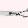 Luna 6.0 Japanese handmade hair shear – close-up of back engraving and handles