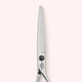 Orbit 6" Japanese handmade hair shear – closed back blade close-up