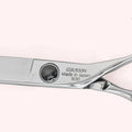 Orbit 6.5" Japanese handmade hair shear – close-up of back engraving