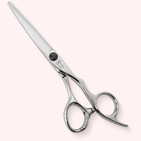 Stella 5.5 Japanese handmade hair shear – closed, front view