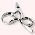 Stella 5.5 Japanese handmade hair shear – end-on view