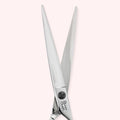 Stella 7.0 Japanese handmade hair shear – close-up of open blades