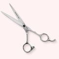 Titan Slim 6.0 Japanese handmade hair shear – open, front view